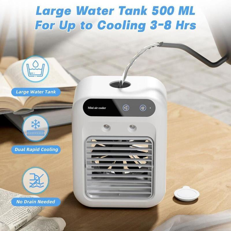 Stay Cool Anywhere with the KEPEAK 3-in-1 Portable Air Conditioner - Mini Cooling Fan with Dual Mist Settings for Home, Office, and Travel