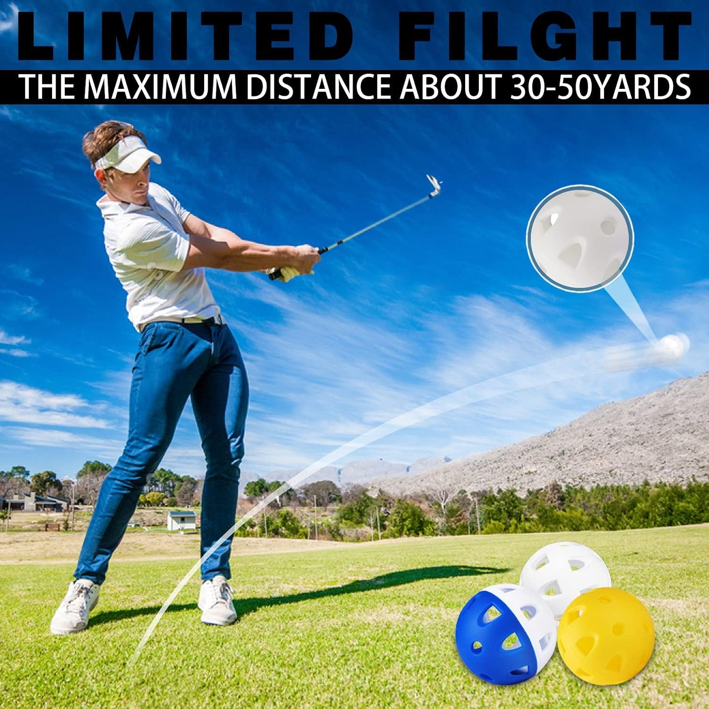 Limited Flight Practice Golf Balls - Perfect Your Swing Without Sending Balls to the Neighbors!