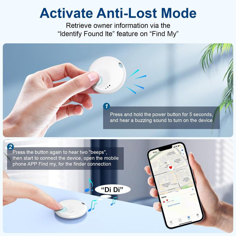 Compact Smart Mini GPS Tracker for iPhone - Never Lose Your Keys or Pets Again!