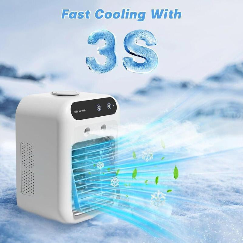Stay Cool Anywhere with the KEPEAK 3-in-1 Portable Air Conditioner - Mini Cooling Fan with Dual Mist Settings for Home, Office, and Travel