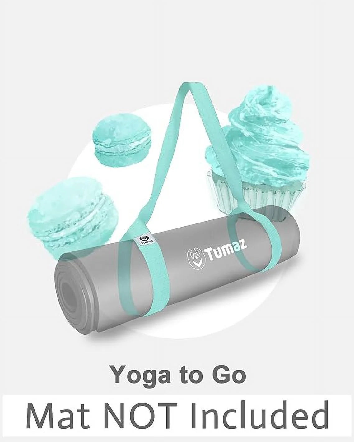 Elevate Your Practice with the Adjustable Turquoise Yoga Mat Holder - Carry Your Mat in Style!