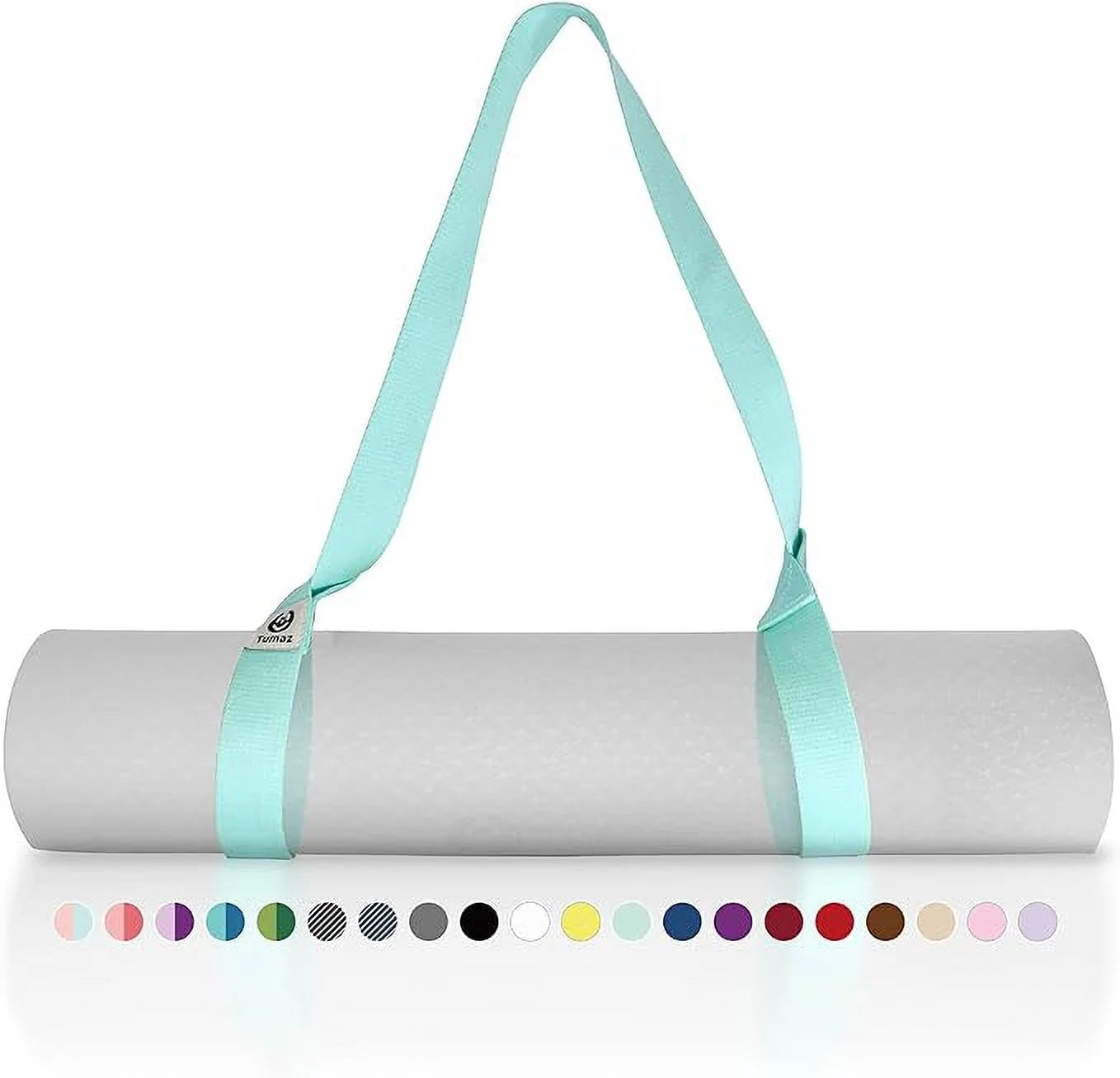 Elevate Your Practice with the Adjustable Turquoise Yoga Mat Holder - Carry Your Mat in Style!