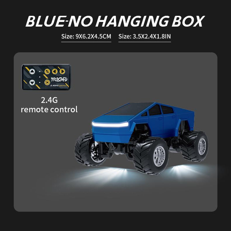 Unleash Adventure with the HOTFREE 1/64 Mini RC Monster Cybertruck – All-Terrain Metal Off-Road Pickup with Trailer | Enjoy 2.4Ghz Remote & App Control | USB-C Rechargeable | Perfect Big Wheel Racing Toy for Kids, Boys, and Collectors