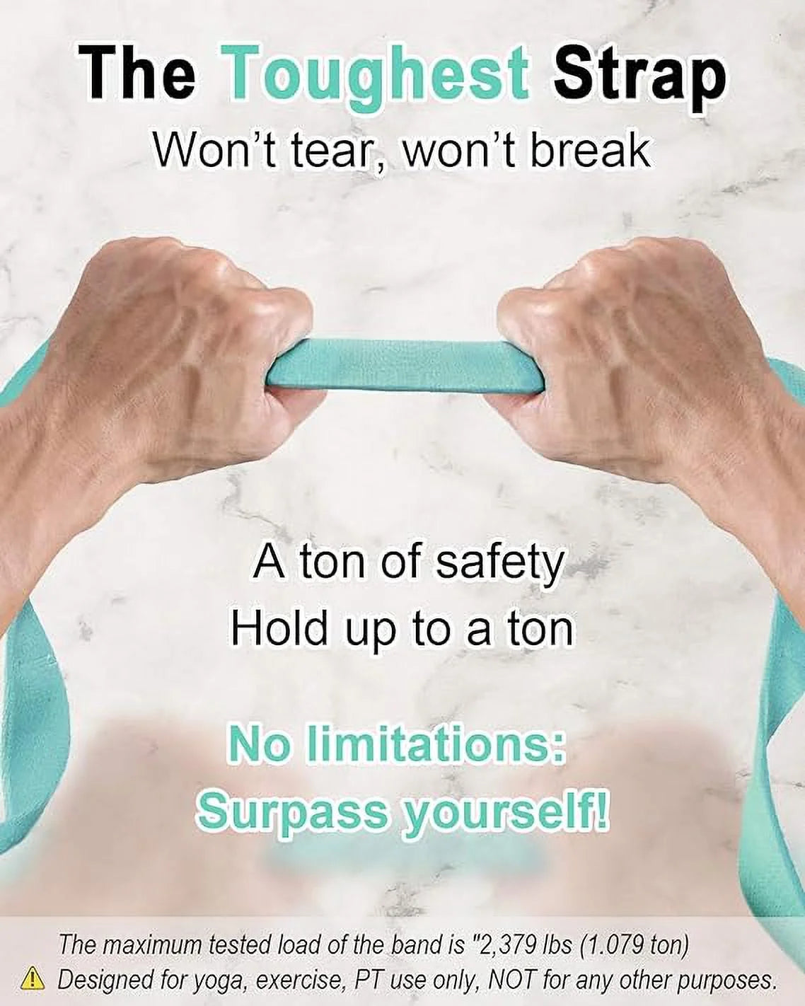 Elevate Your Practice with the Adjustable Turquoise Yoga Mat Holder - Carry Your Mat in Style!