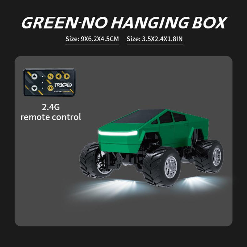 Unleash Adventure with the HOTFREE 1/64 Mini RC Monster Cybertruck – All-Terrain Metal Off-Road Pickup with Trailer | Enjoy 2.4Ghz Remote & App Control | USB-C Rechargeable | Perfect Big Wheel Racing Toy for Kids, Boys, and Collectors