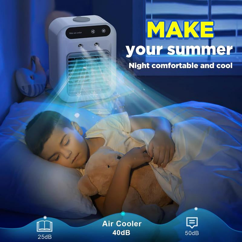 Stay Cool Anywhere with the KEPEAK 3-in-1 Portable Air Conditioner - Mini Cooling Fan with Dual Mist Settings for Home, Office, and Travel