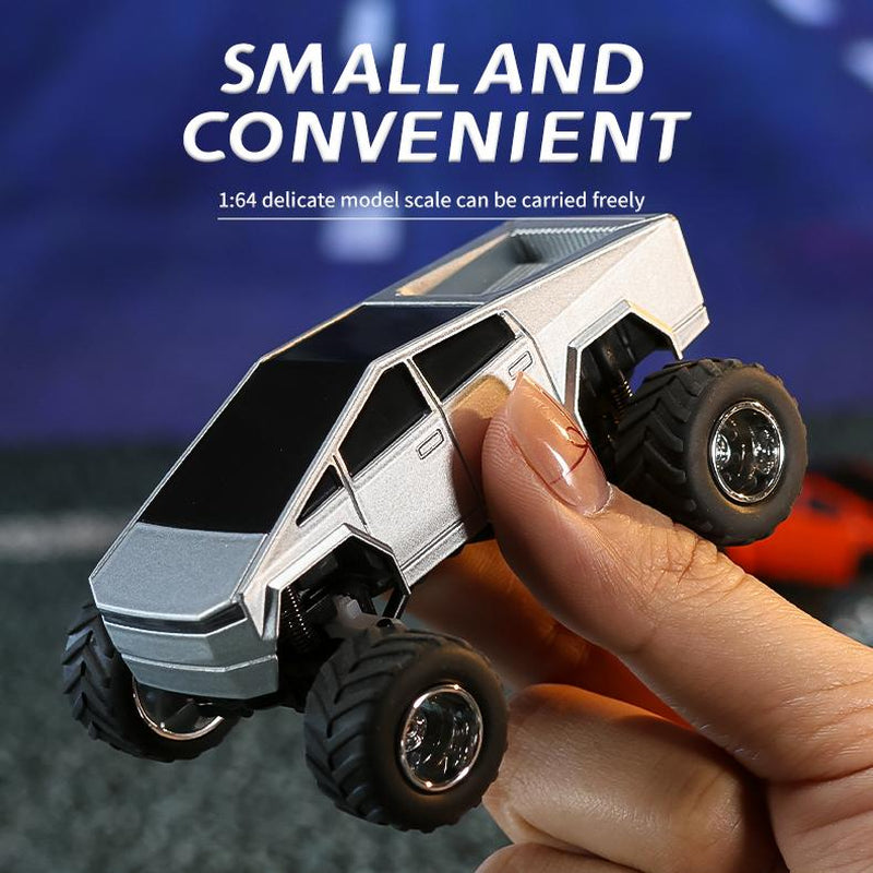 Unleash Adventure with the HOTFREE 1/64 Mini RC Monster Cybertruck – All-Terrain Metal Off-Road Pickup with Trailer | Enjoy 2.4Ghz Remote & App Control | USB-C Rechargeable | Perfect Big Wheel Racing Toy for Kids, Boys, and Collectors